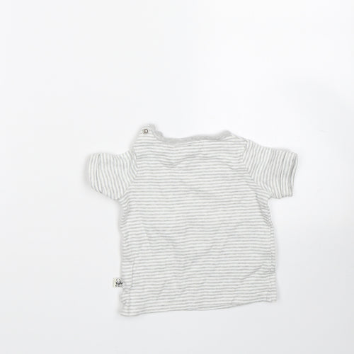 F&F Baby Grey Striped  Basic T-Shirt Size 0-3 Months  - WWF