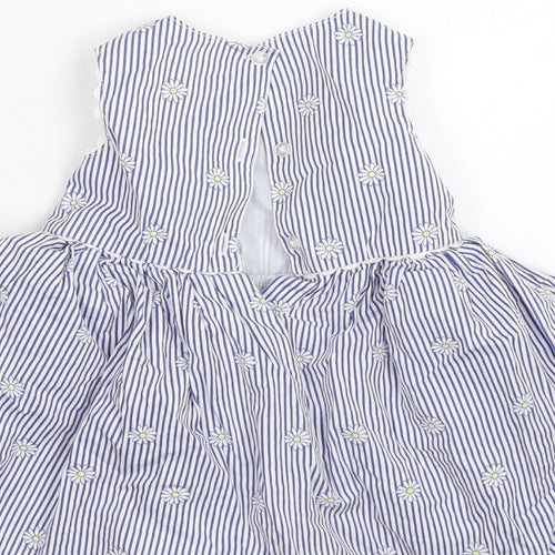 Primark Girls Blue Striped  Tank Dress  Size 9-12 Months