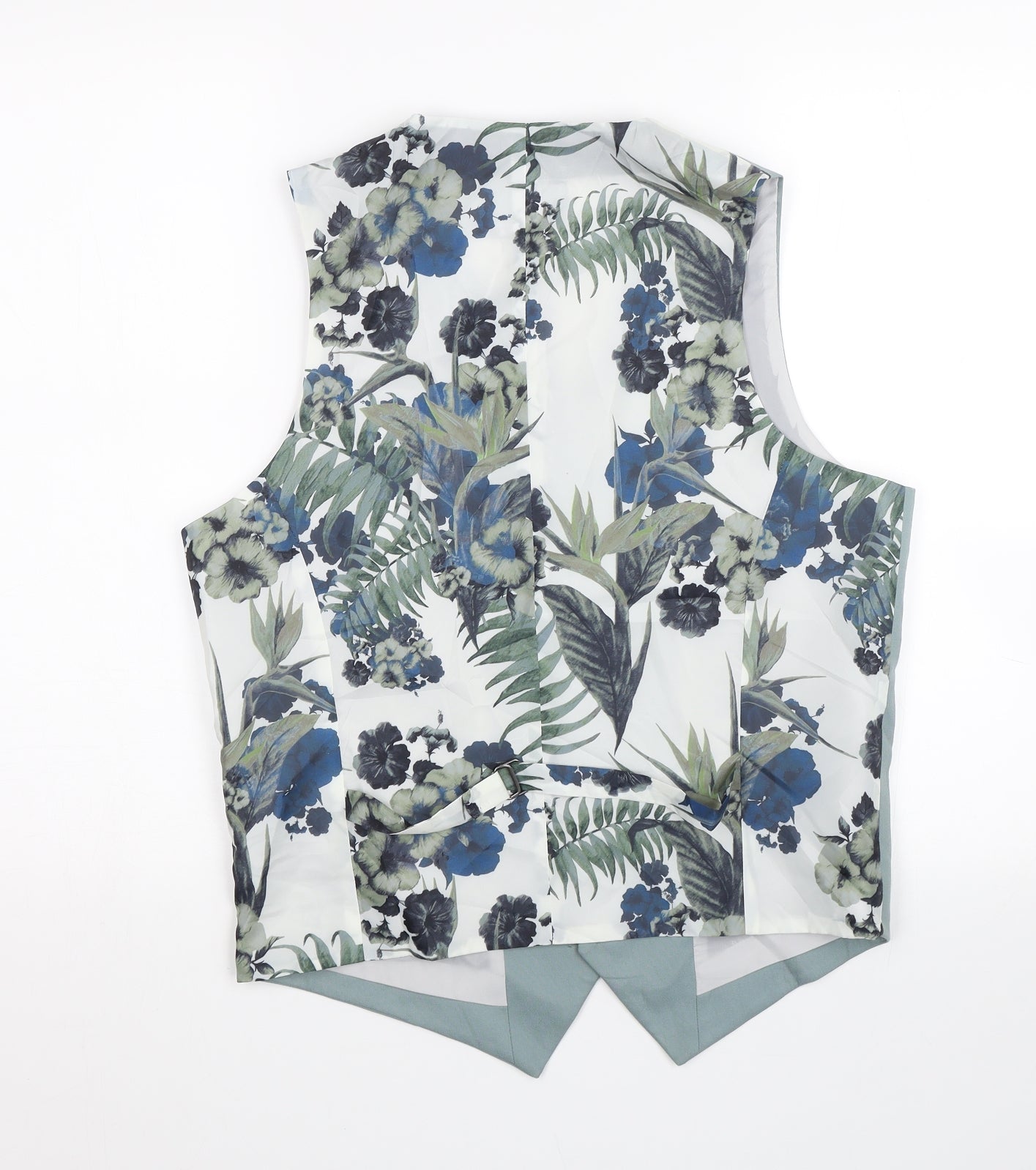 ASOS Mens Green Floral  Jacket Suit Waistcoat Size 40