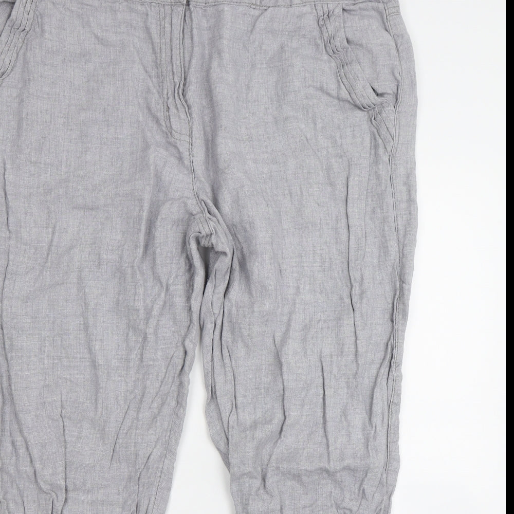 George Womens Grey   Trousers  Size 18 L27 in