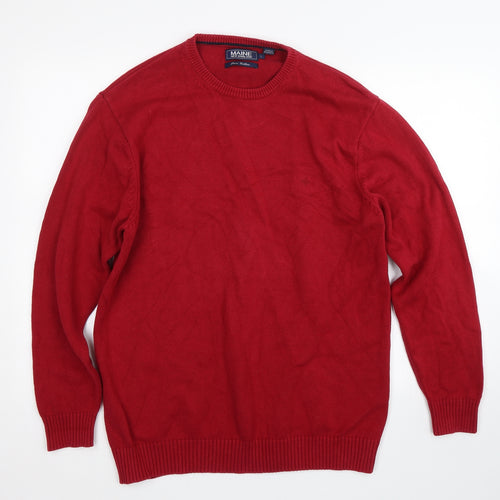 Maine Mens Red   Pullover Jumper Size L