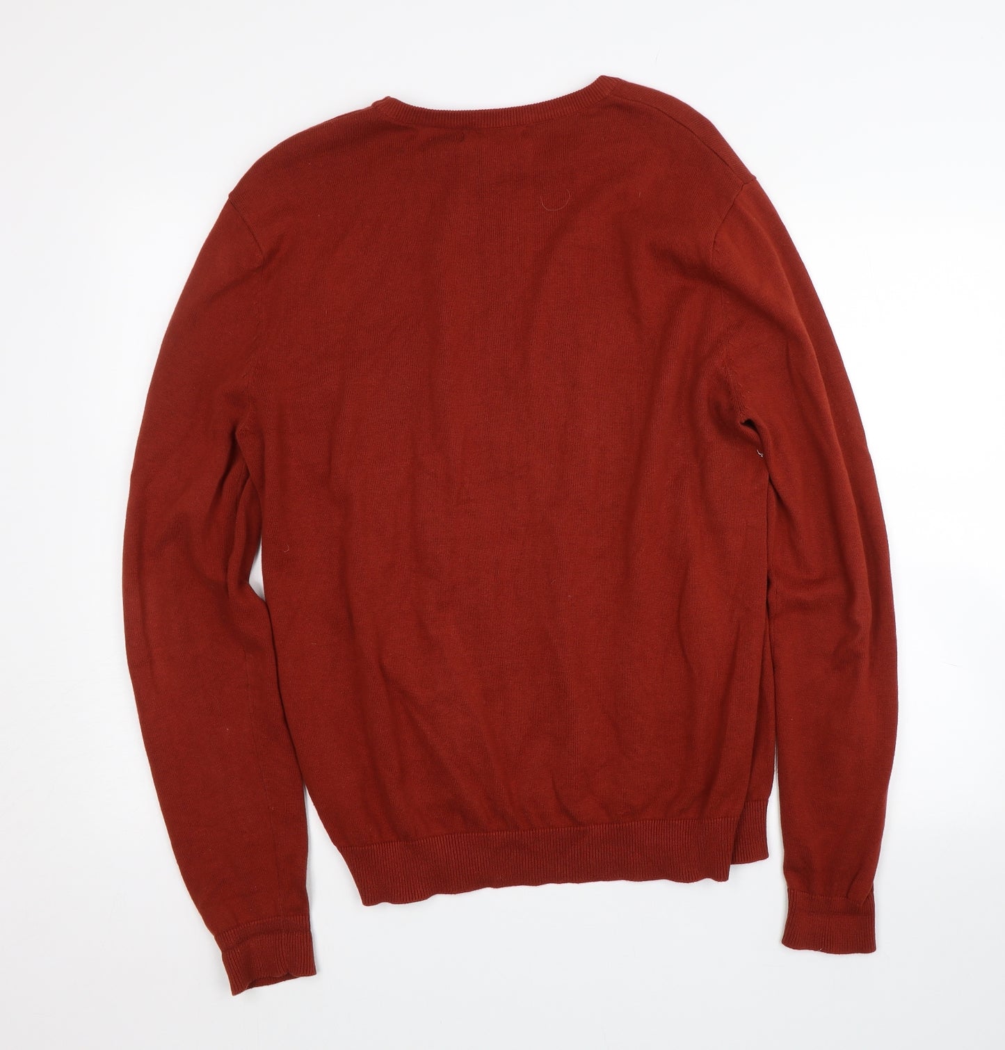 TU Mens Orange   Pullover Jumper Size M