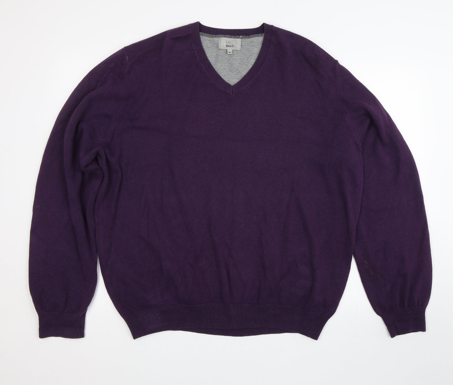 M&S Mens Purple   Pullover Jumper Size XL