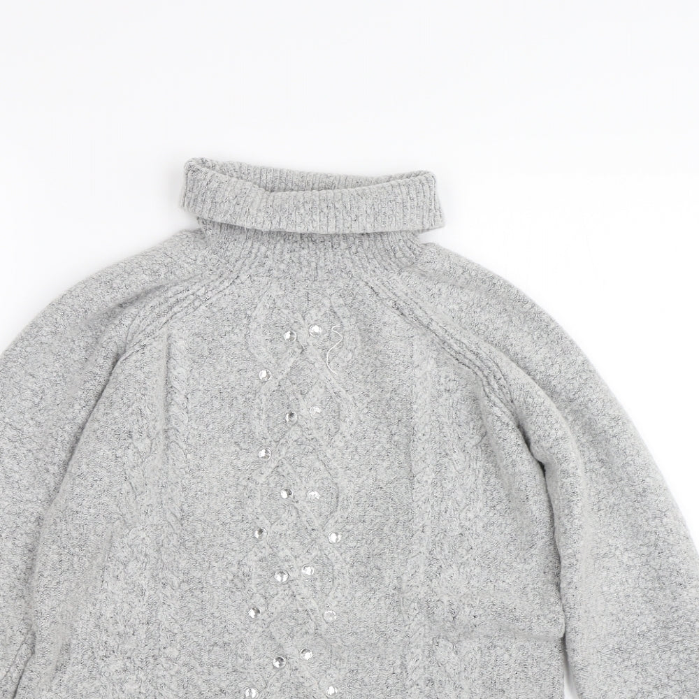 TU Girls Grey   Pullover Jumper Size 11 Years