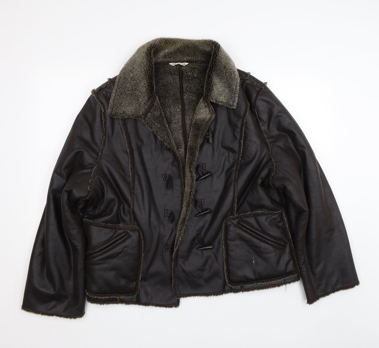 George Womens Brown   Jacket Coat Size 22