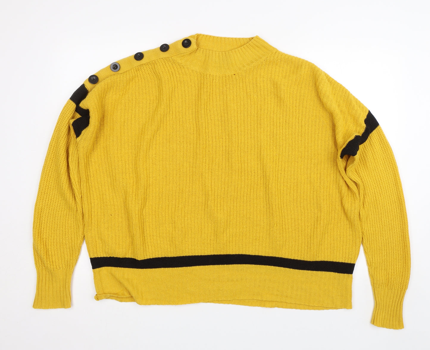 Pep&co Womens Yellow Striped  Pullover Jumper Size 20