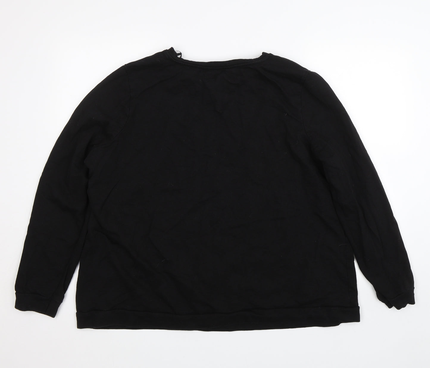 TU Womens Black Floral  Basic T-Shirt Size 24