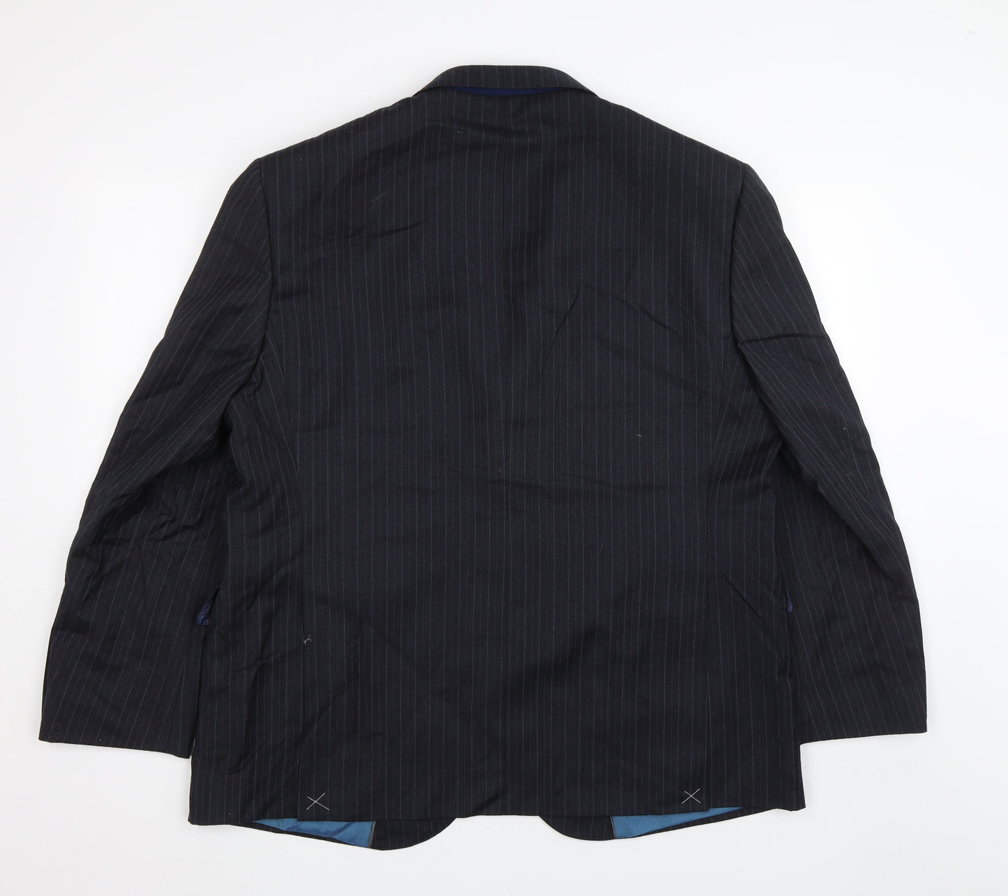 Taylor and Wright Mens Black Striped  Jacket Suit Jacket Size 46