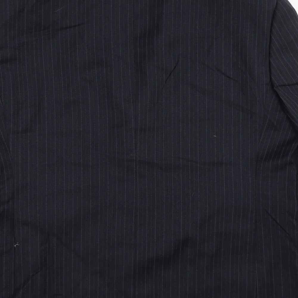 Taylor and Wright Mens Black Striped  Jacket Suit Jacket Size 46