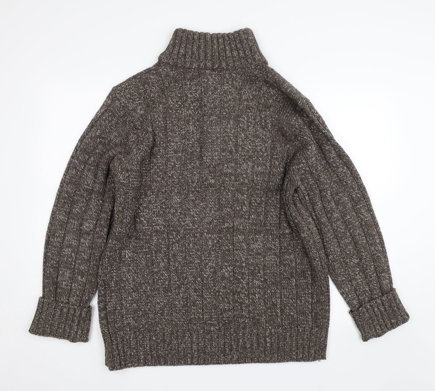 George Mens Brown Herringbone  Pullover Jumper Size M