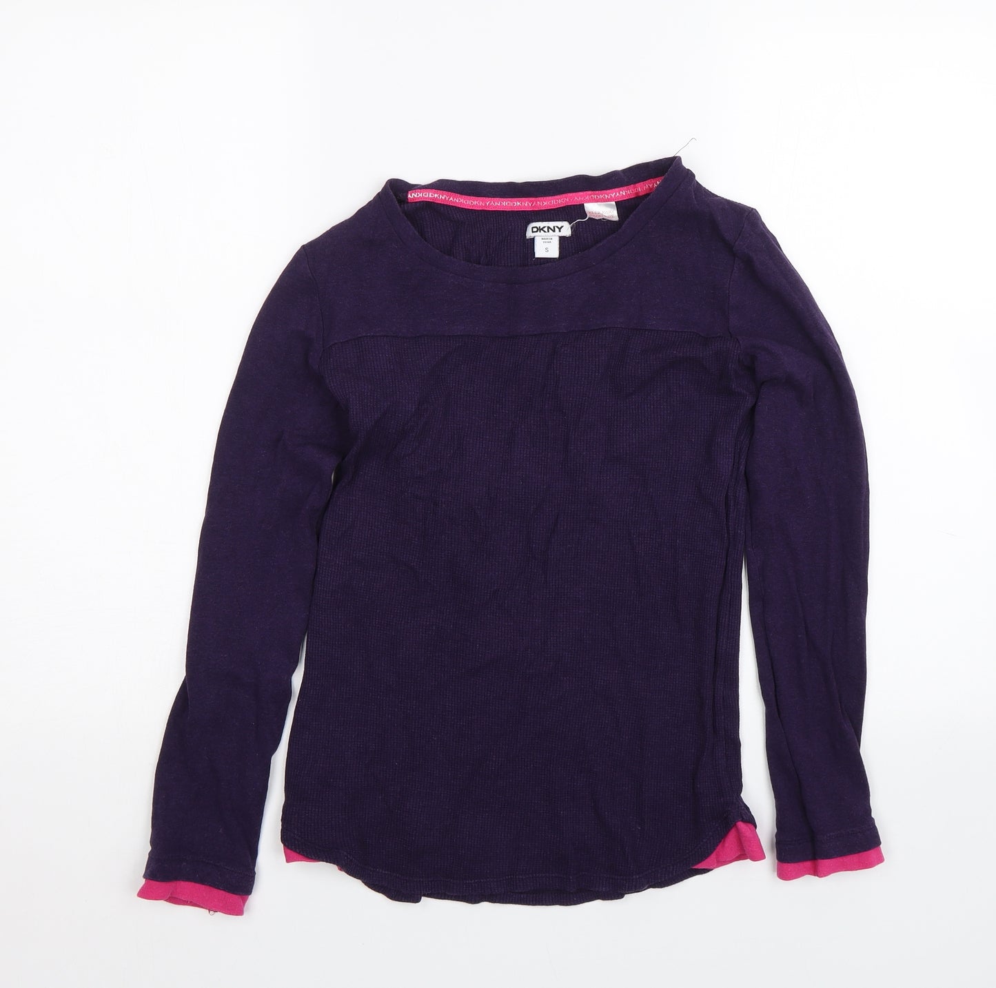 DKNY Womens Purple   Basic T-Shirt Size S