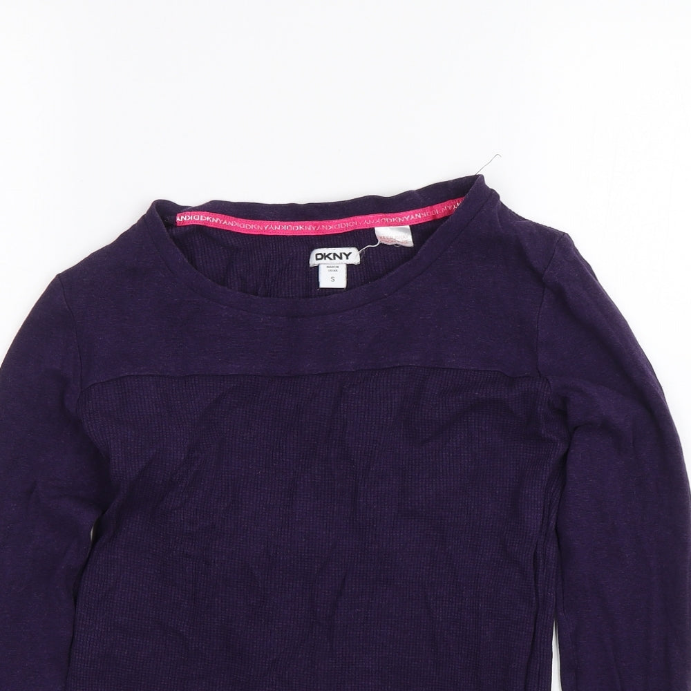 DKNY Womens Purple   Basic T-Shirt Size S