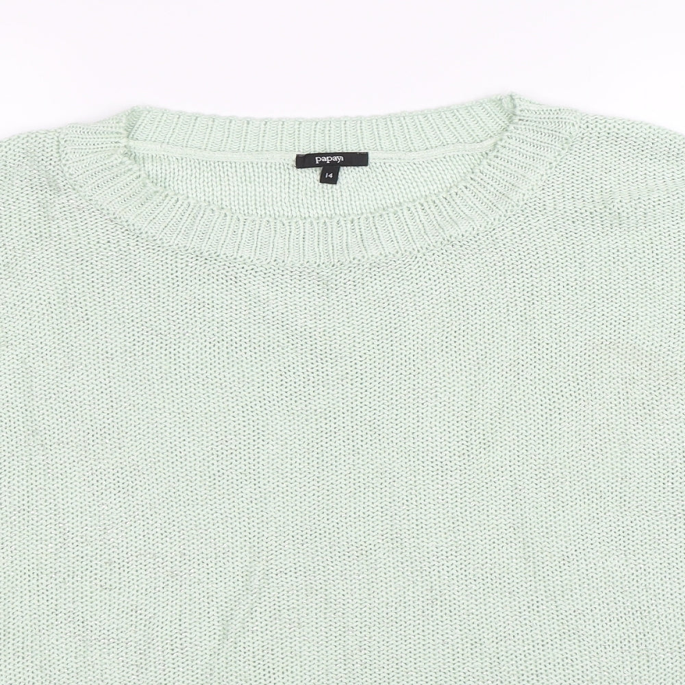Papaya Womens Green   Pullover Jumper Size 14