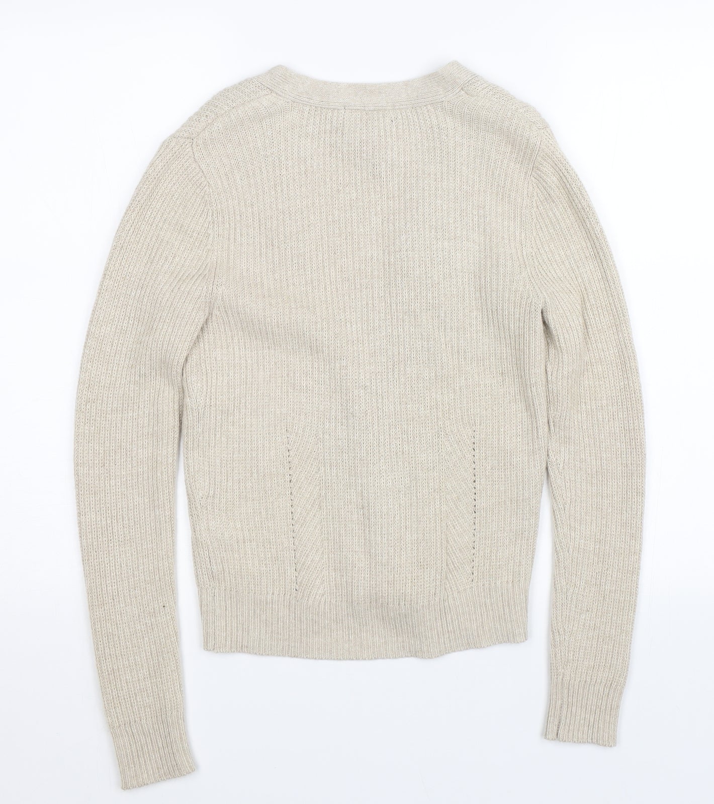 M&S Womens Beige   Cardigan Jumper Size 8