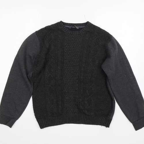 Cedar Wood State Mens Black   Pullover Sweatshirt Size M