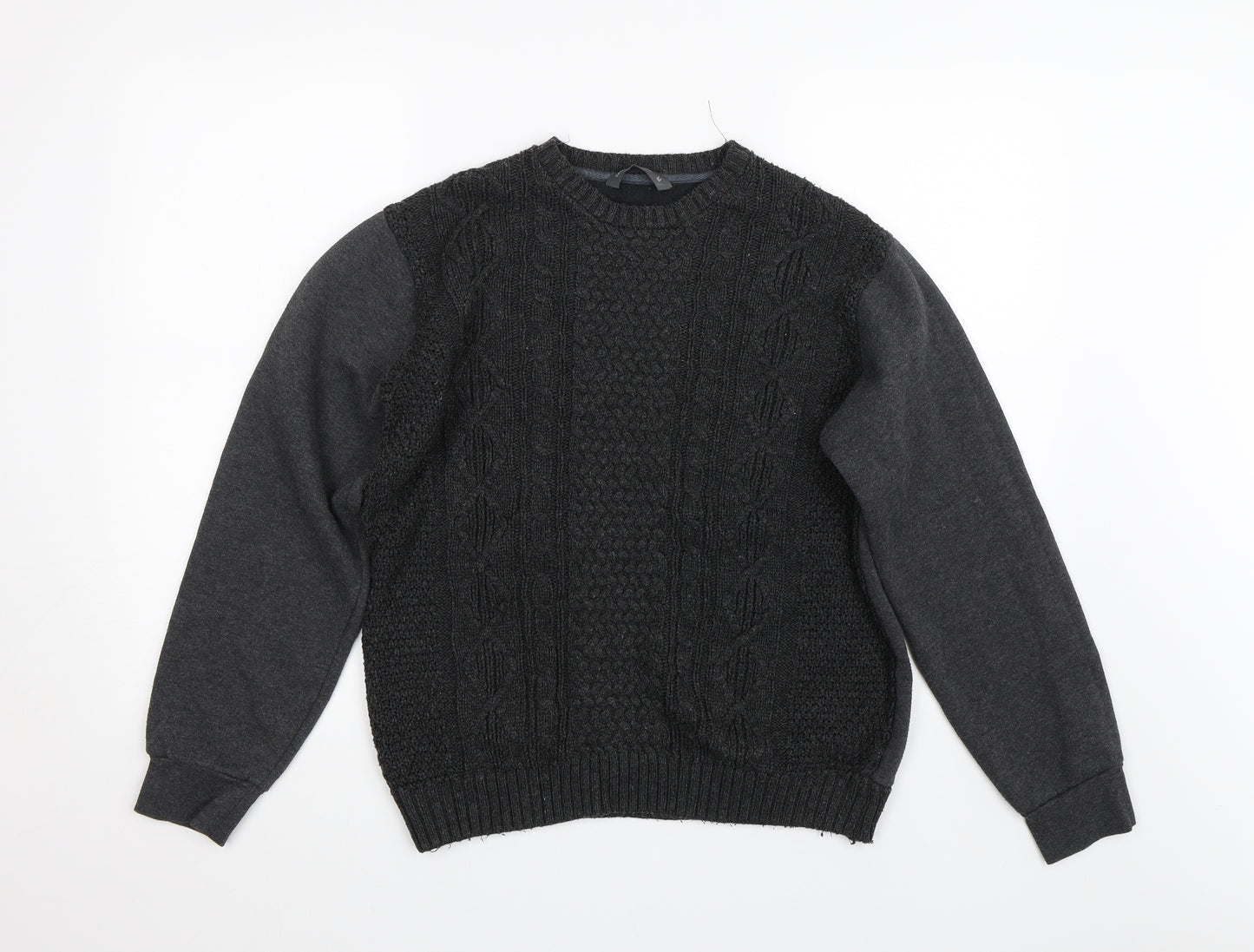 Cedar Wood State Mens Black   Pullover Sweatshirt Size M