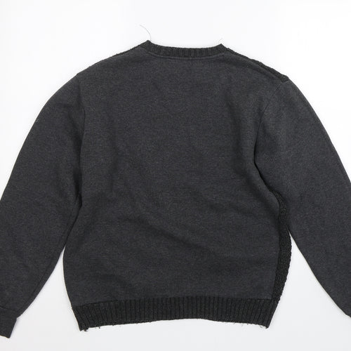 Cedar Wood State Mens Black   Pullover Sweatshirt Size M