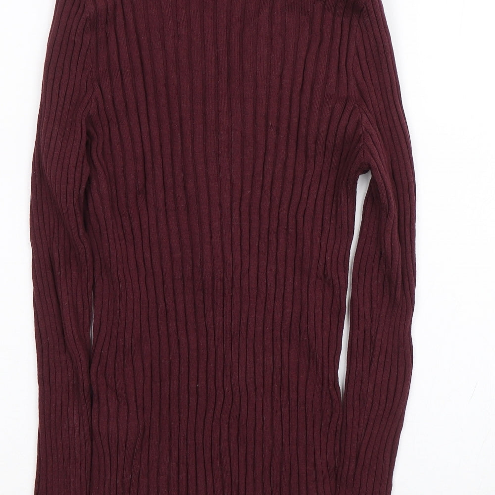 New Look Womens Purple Striped  Cardigan Jumper Size 10