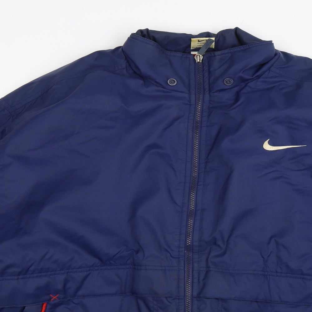 Nike Mens Blue   Rain Coat Coat Size M