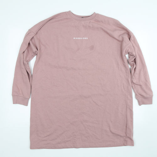 Missguided Womens Pink   Pullover Sweatshirt Size 12