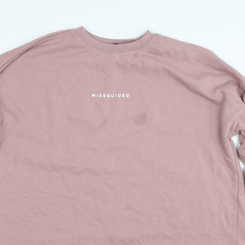 Missguided Womens Pink   Pullover Sweatshirt Size 12