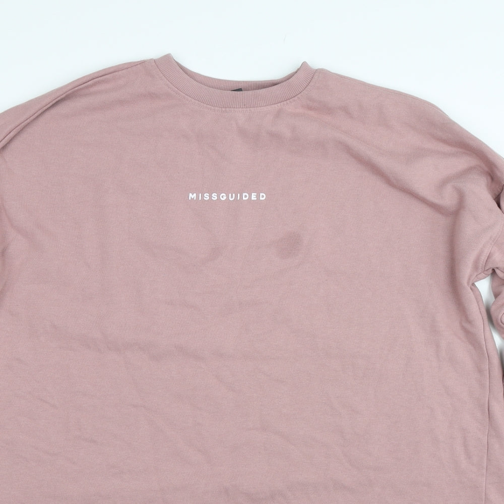 Missguided Womens Pink   Pullover Sweatshirt Size 12