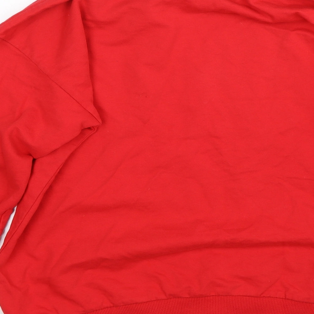 Disney Womens Red   Pullover Sweatshirt Size 8  - christmas