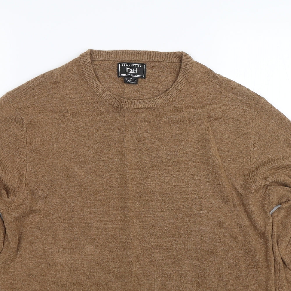F&F Mens Brown   Pullover Jumper Size S