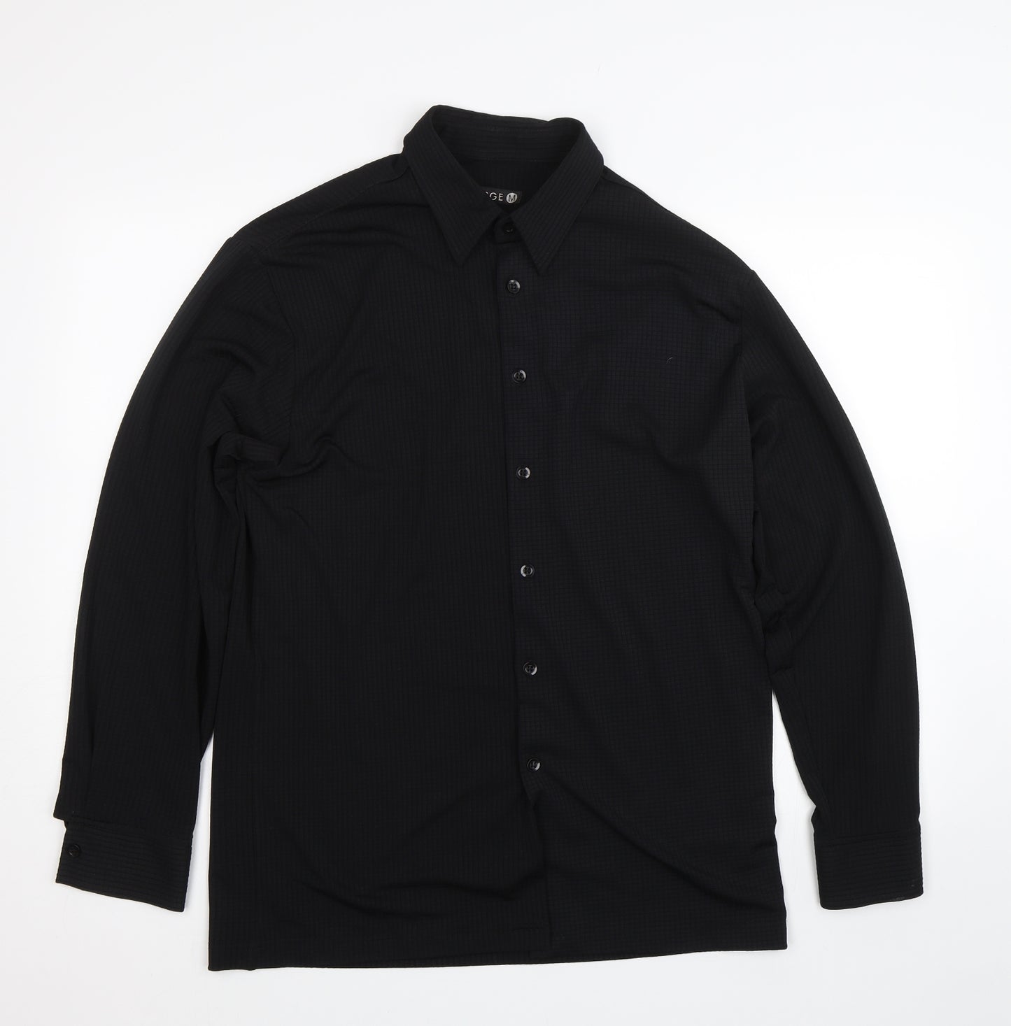 George Mens Black    Button-Up Size M