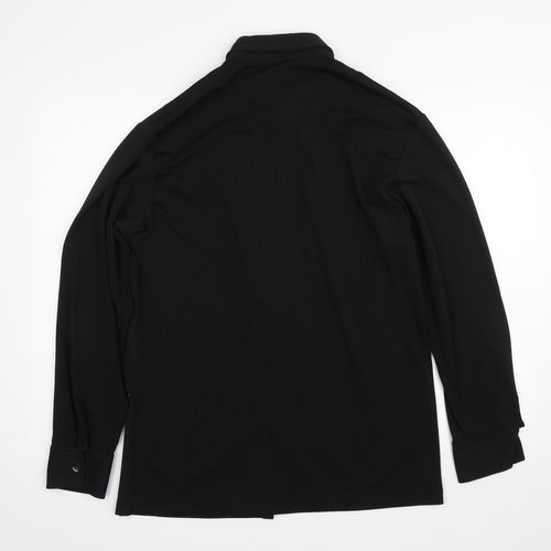 George Mens Black    Button-Up Size M