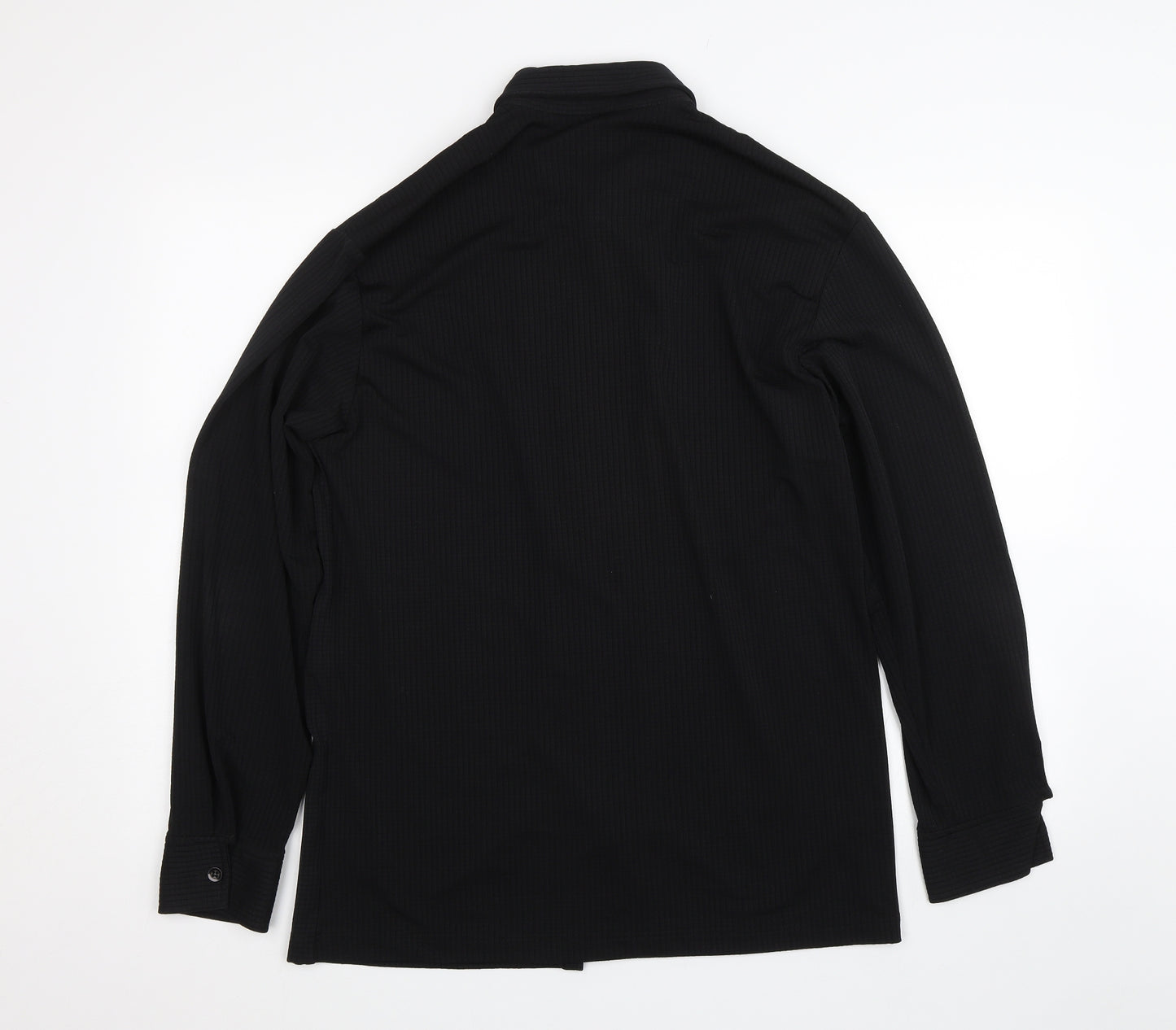George Mens Black    Button-Up Size M