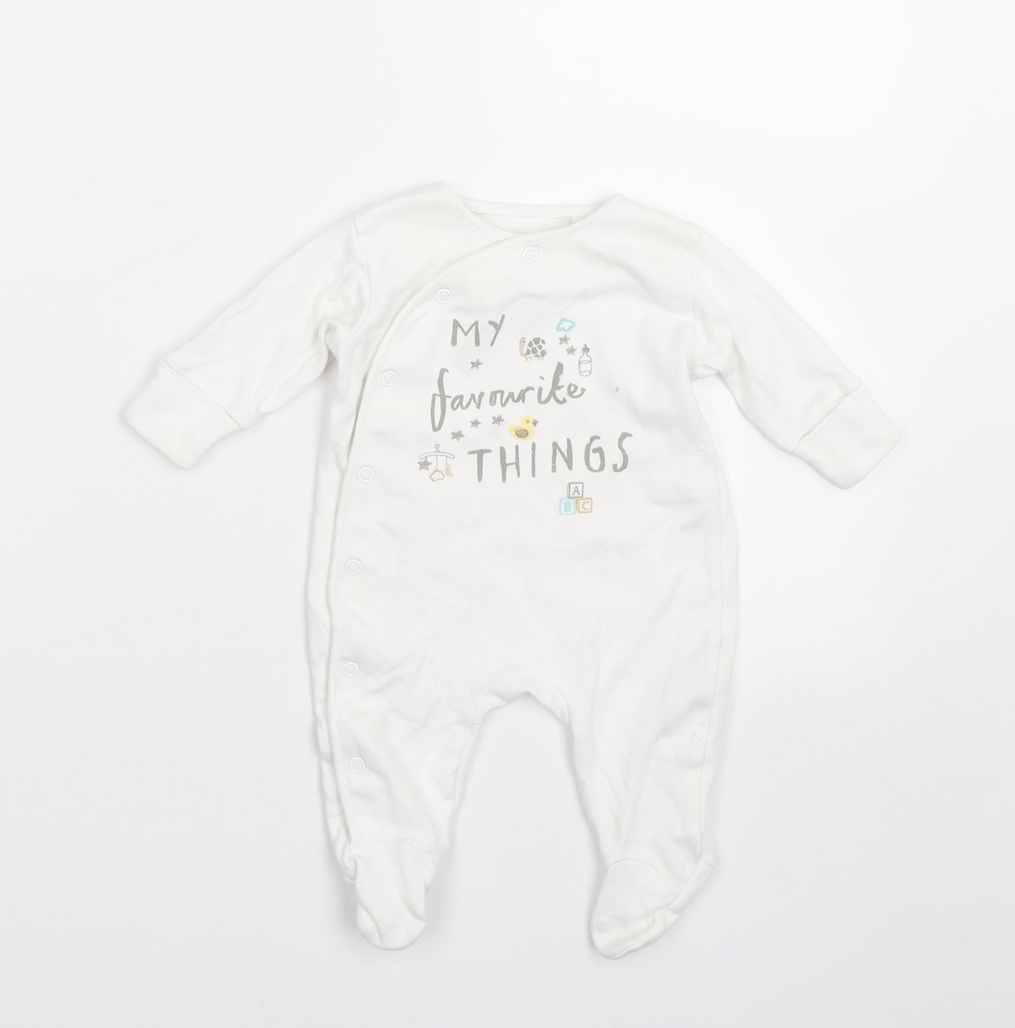NEXT Baby White   Babygrow One-Piece Size 0-3 Months  - 0-1 Months