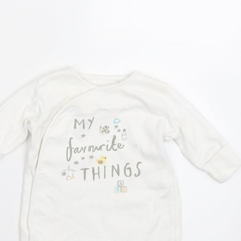 NEXT Baby White   Babygrow One-Piece Size 0-3 Months  - 0-1 Months