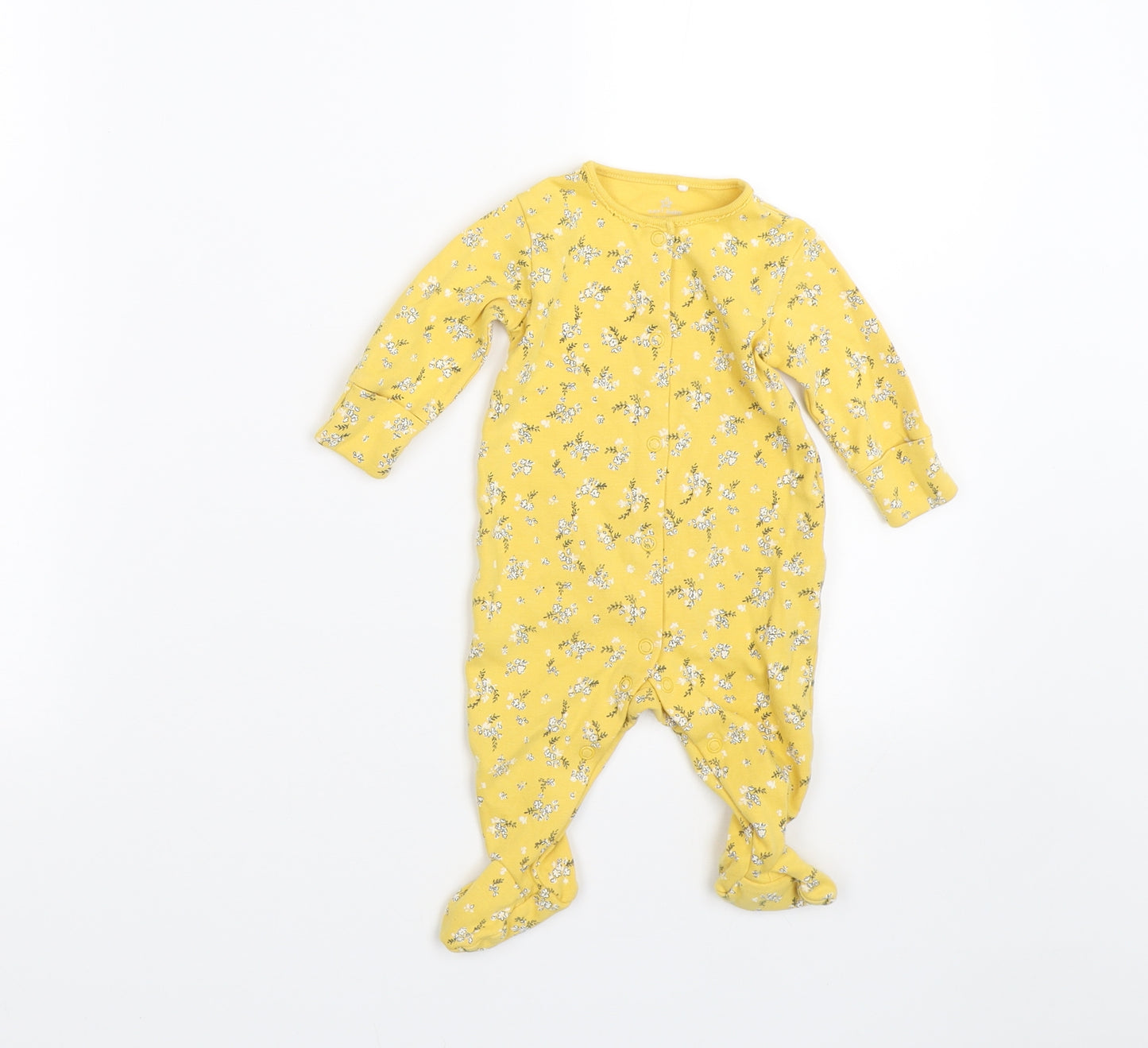 NEXT  Yellow Floral  Babygrow One-Piece Size 0-3 Months