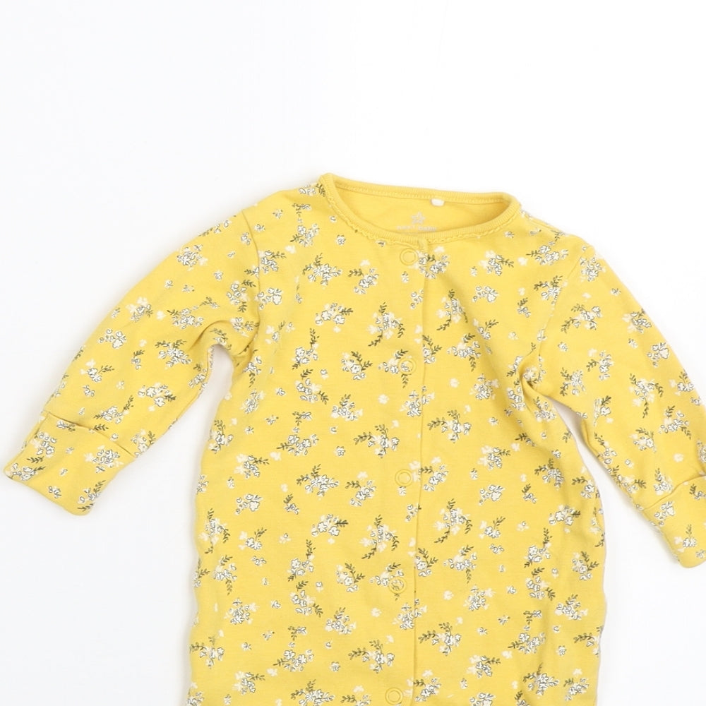 NEXT  Yellow Floral  Babygrow One-Piece Size 0-3 Months