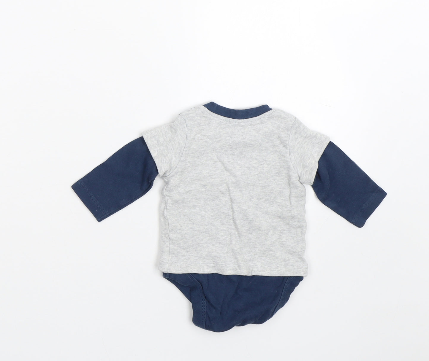 Mothercare Boys Grey   Babygrow One-Piece Size 0-3 Months