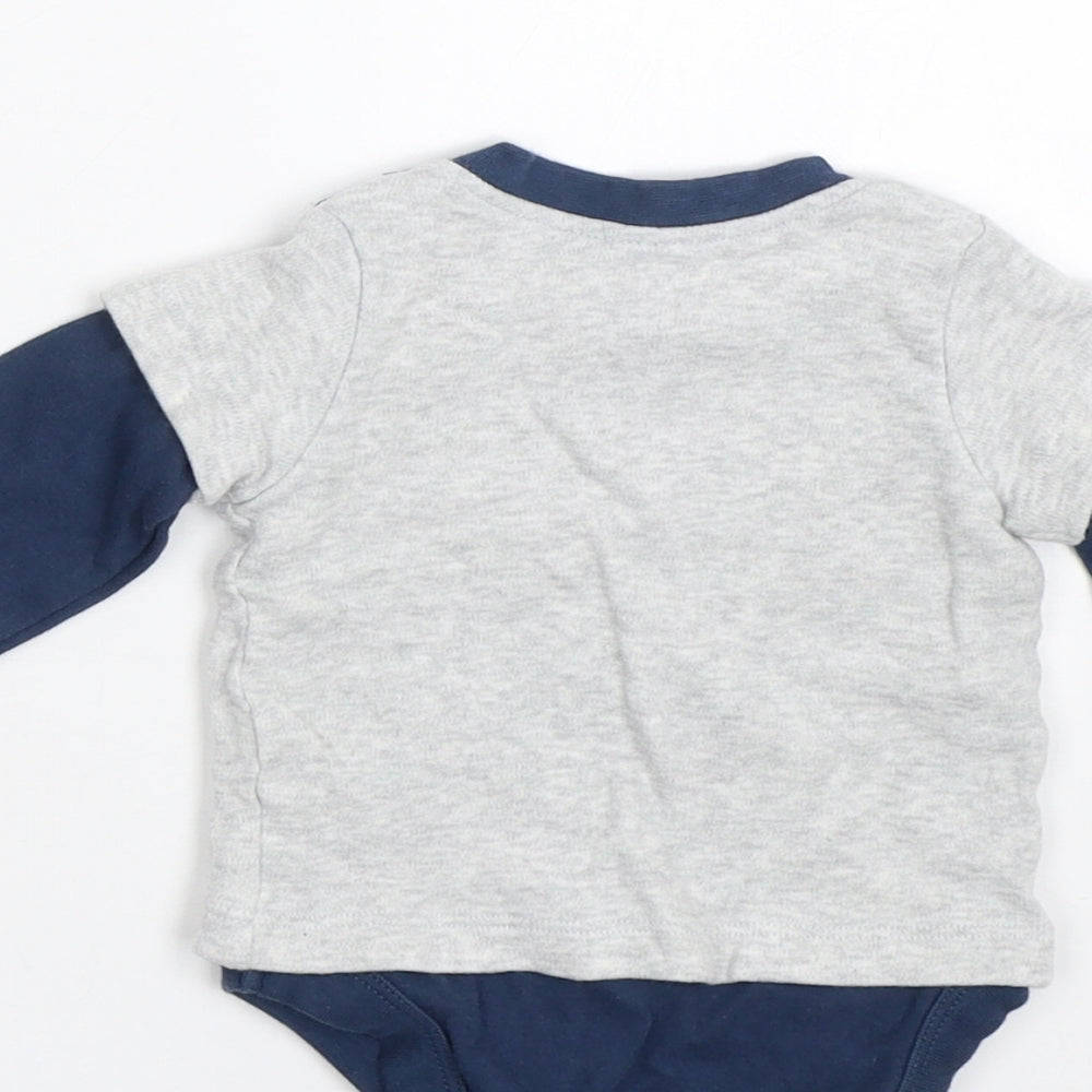 Mothercare Boys Grey   Babygrow One-Piece Size 0-3 Months