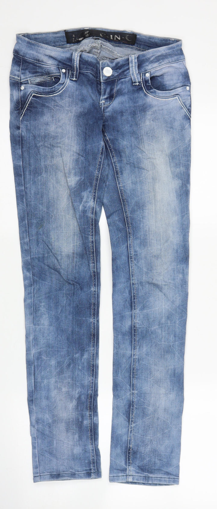 C-in-C Womens Blue Denim Skinny Jeans Size 28 in L30 in