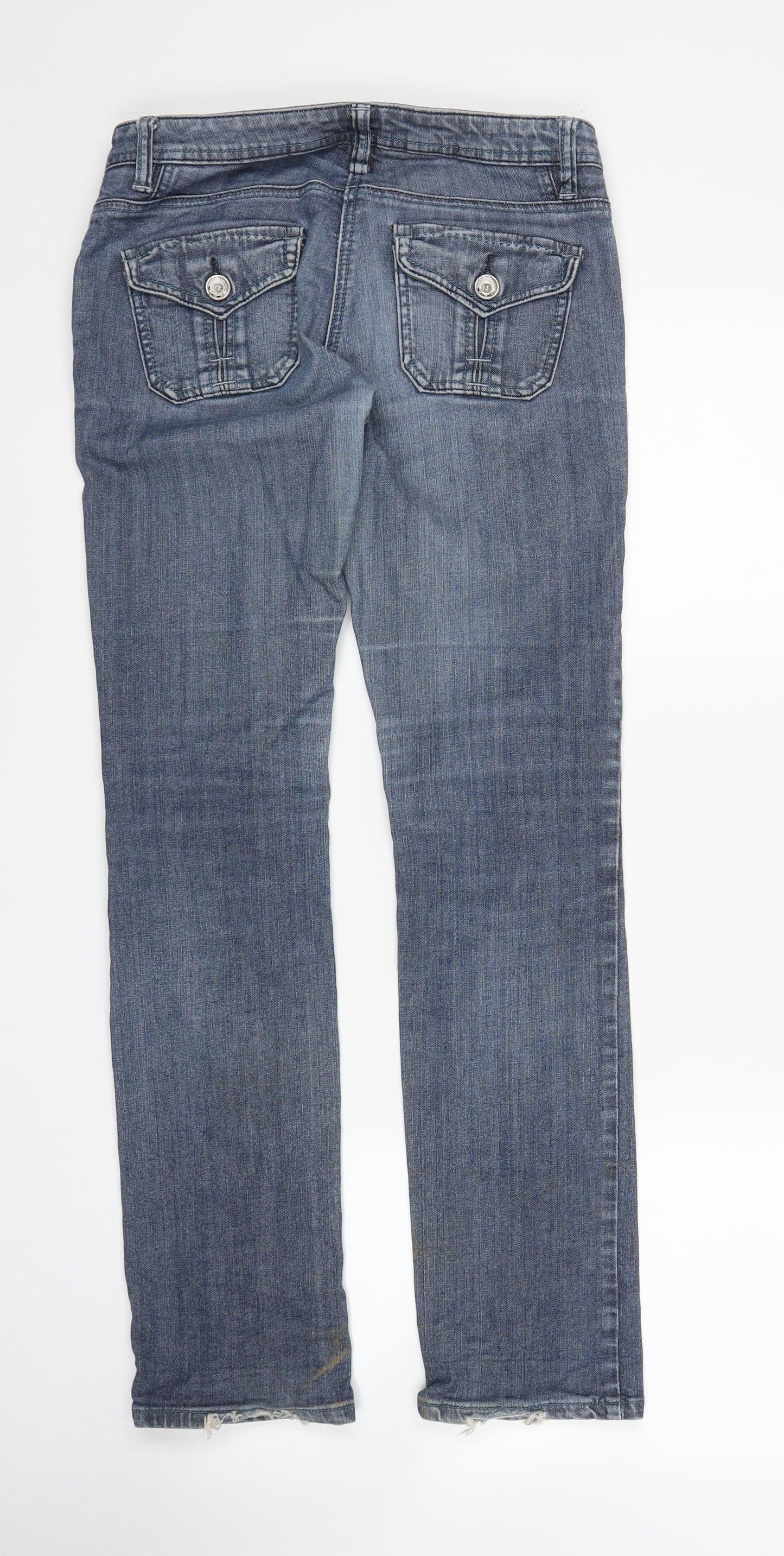 doro Womens Blue  Denim Straight Jeans Size 8 L29 in