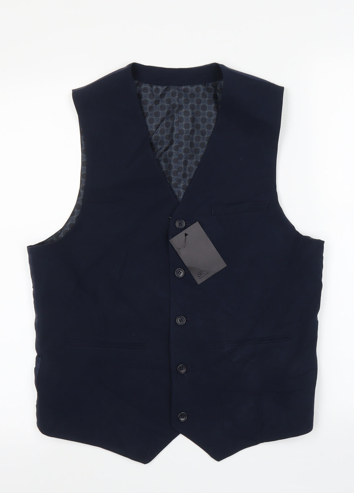 ASOS Mens Blue   Jacket Suit Waistcoat Size 40