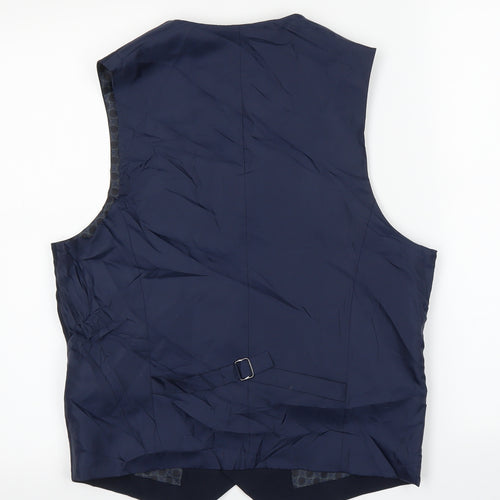 ASOS Mens Blue   Jacket Suit Waistcoat Size 40