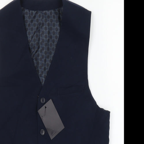 ASOS Mens Blue   Jacket Suit Waistcoat Size 40