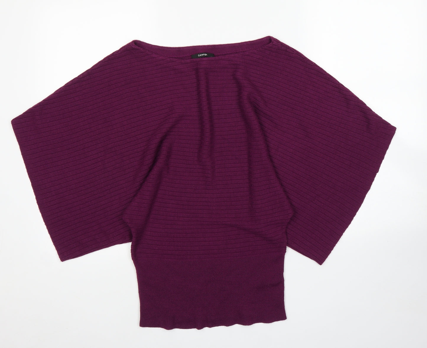 George Womens Purple   Basic Blouse Size 8