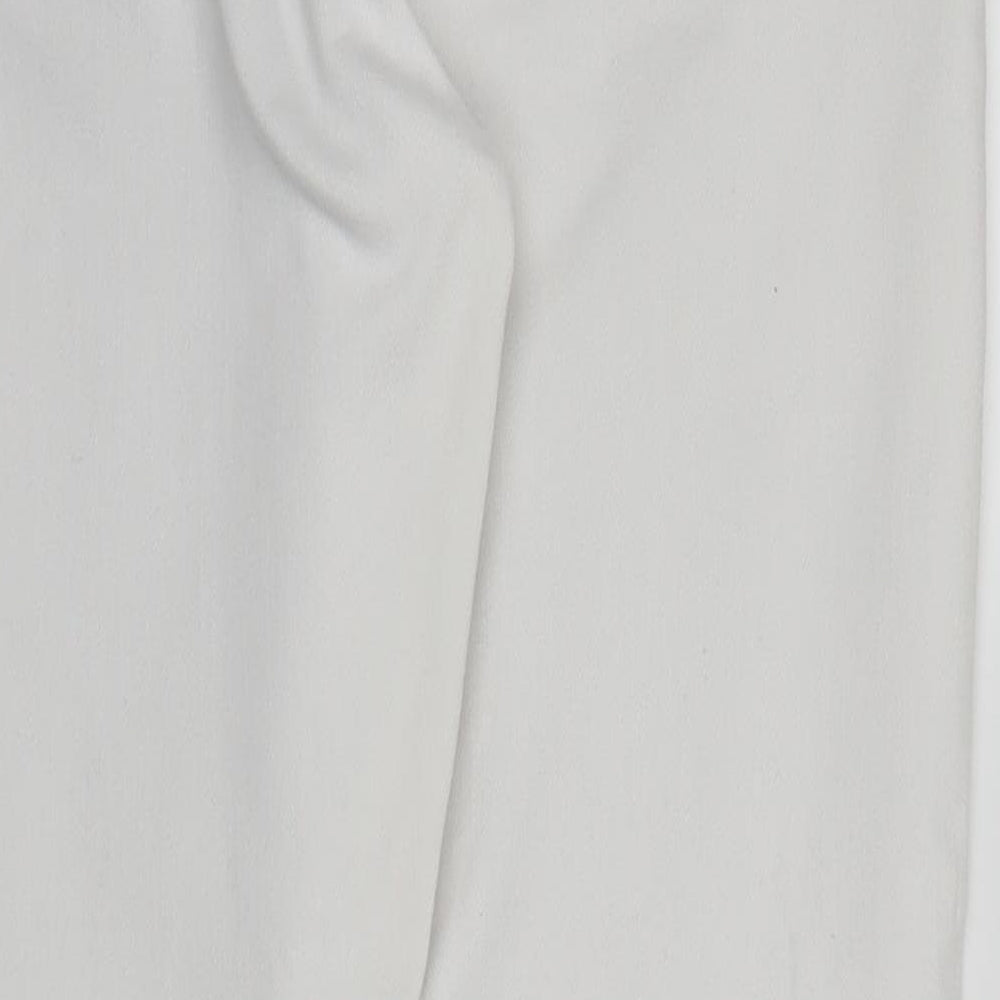 M&S Womens White  Denim Skinny Jeans Size 14 L27 in