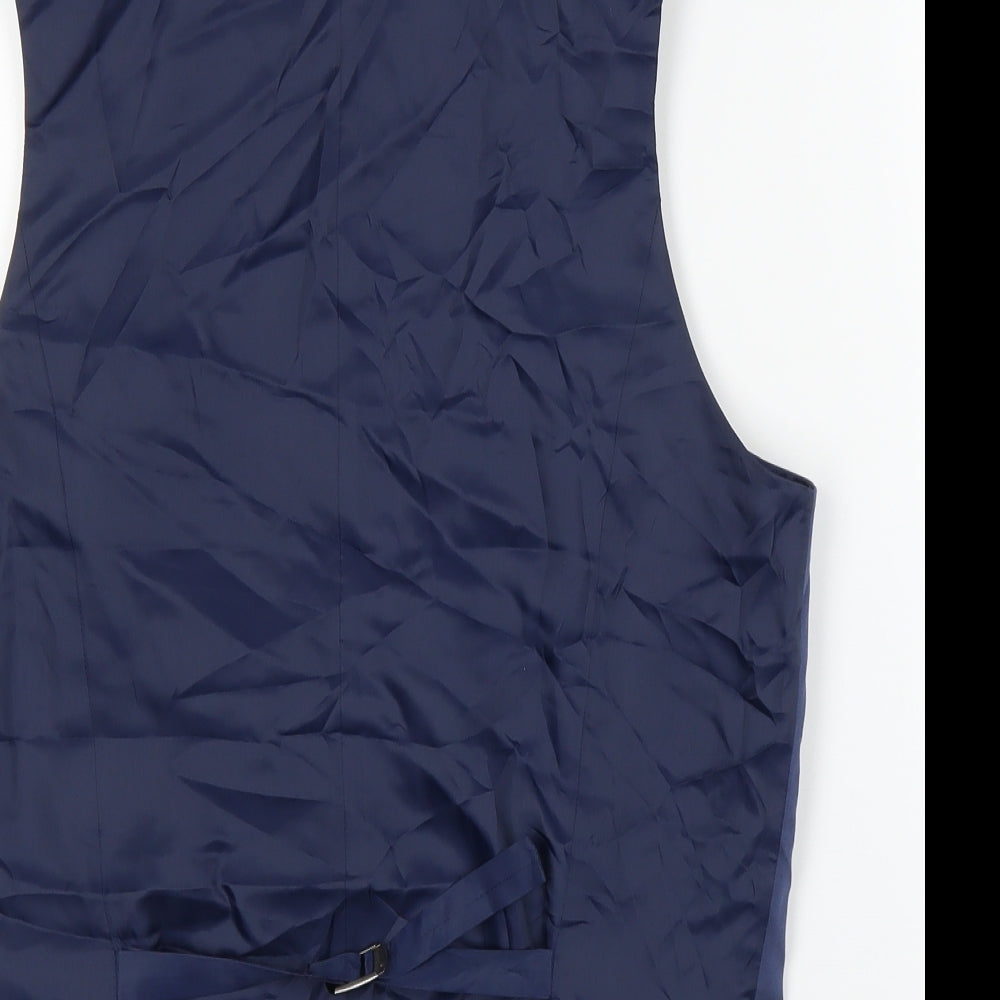ASOS Mens Blue   Jacket Suit Waistcoat Size 40
