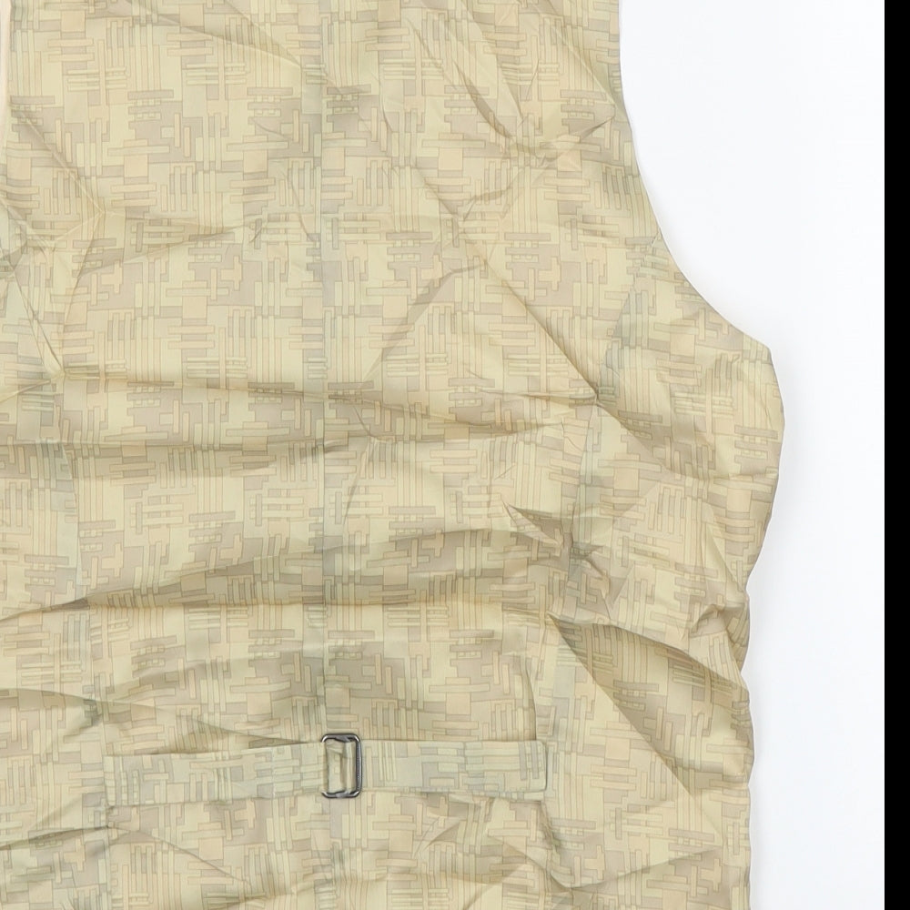 ASOS Mens Beige Check  Jacket Suit Waistcoat Size 38