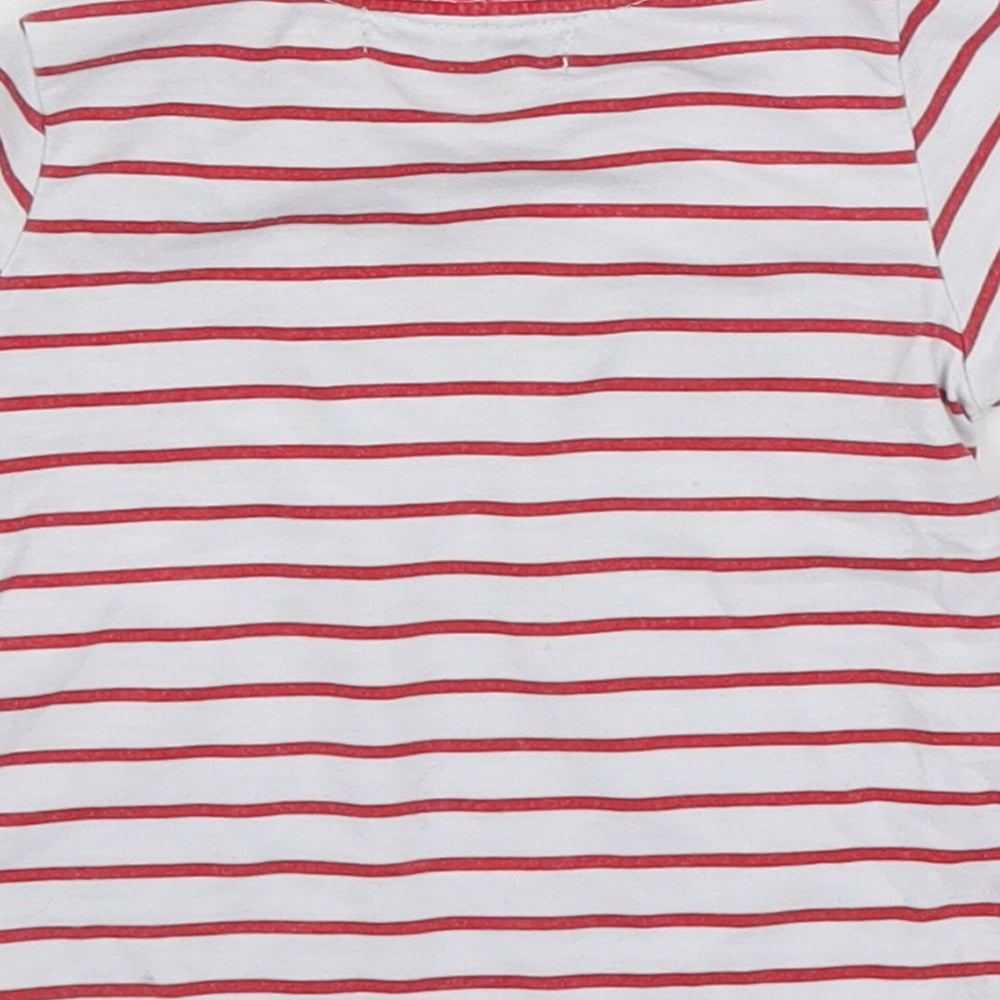 Lee Cooper Boys White Striped  Basic T-Shirt Size 3-6 Months