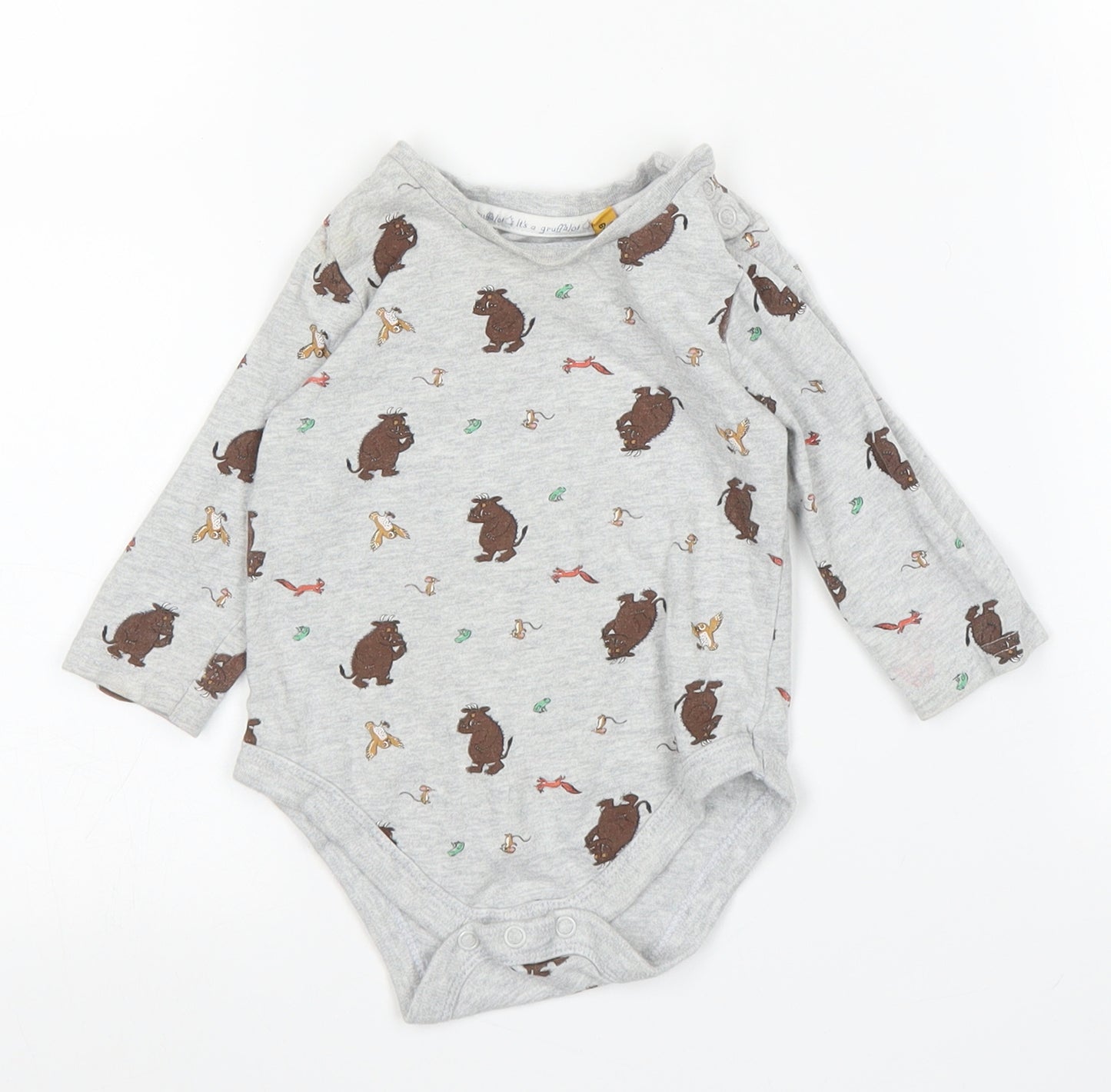 debe Boys Grey   Babygrow One-Piece Size 6-9 Months  - Gruffalo