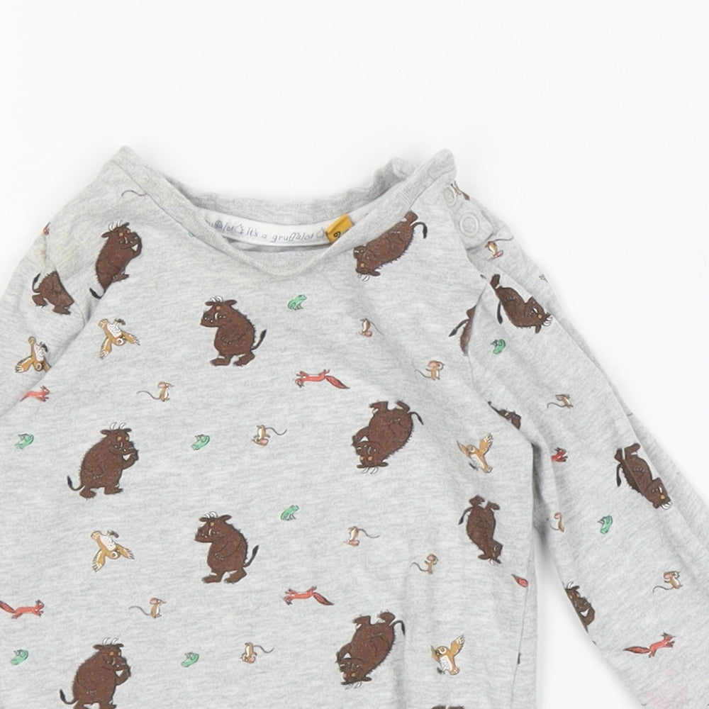 debe Boys Grey   Babygrow One-Piece Size 6-9 Months  - Gruffalo