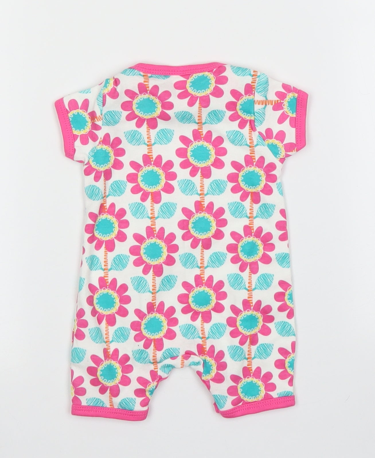 Mini Club Girls Pink Floral  Babygrow One-Piece Size 0-3 Months